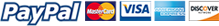 PayPal, MasterCard, Visa, American Express, Disover